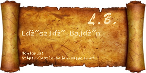 László Baján névjegykártya